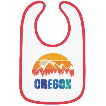 Discover Retro Vintage Oregon With Mountain And Forest Bibs