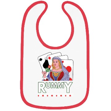 Discover Rummy Queen Card Deck Bibs