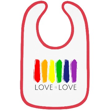 Discover Love is Love Painting Rainbow LGBT Gay Pride Bibs