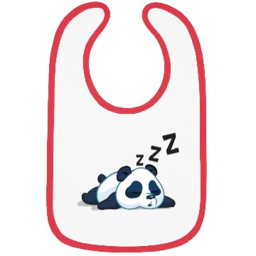 Discover Funny sleeping panda Bibs