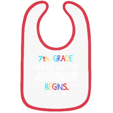 Discover 7th Grade Where the Adventure Begins Bibs