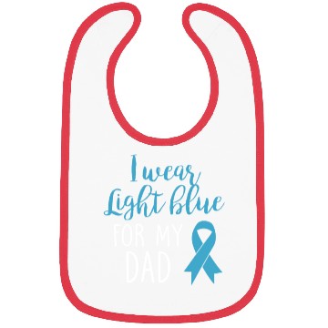 Discover I Wear Light Blue For Dad Bibs Prostate Cancer