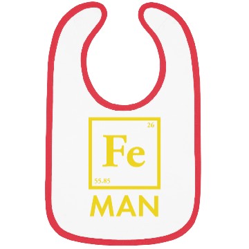 Discover funny iron man science chemistry fe Bibs