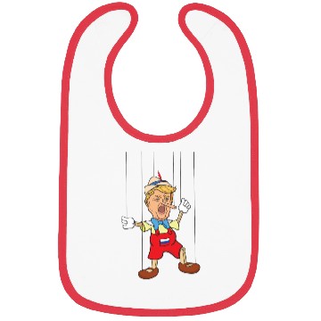 Discover Trump Lying Pinocchio Bibs