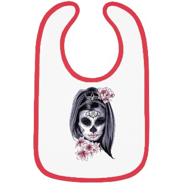 Discover mask zombie girl flower Bibs