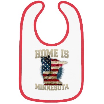 Discover Home is Minnesota USA US map gift unique fans Proud Strong Support Bibs