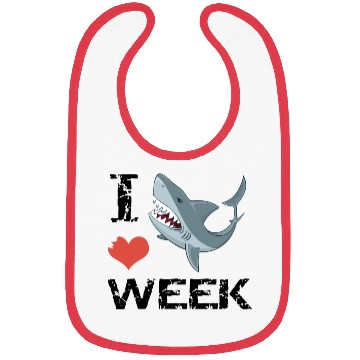 Discover i love shark week shark Bibs