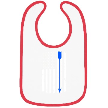Discover Blue Archery Arrow Distressed American Flag Bibs