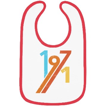 Discover 1971 vintage retro birthday Bibs