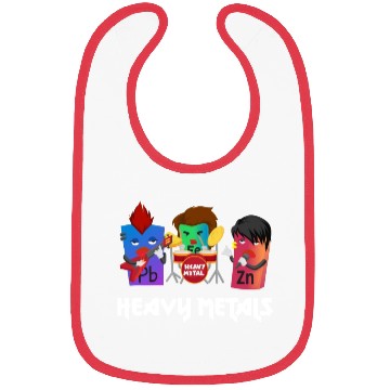 Discover Funny Heavy Metals Chemistry Elements Rock Band Bibs