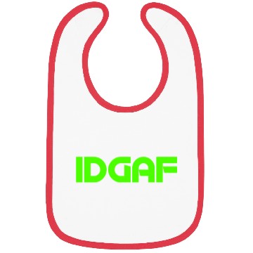 Discover IDGAF (LIME GREEN PRINT) Bibs