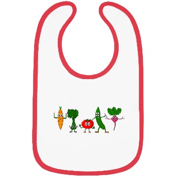 Discover Happy Vegetable Friends Bibs