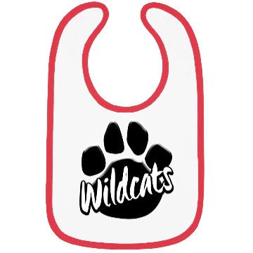 Discover Wildcats Paw Print Mascot School Pride Bibs