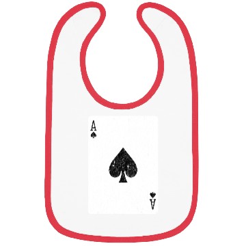 Discover ace of spades playing card Bibs