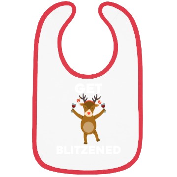 Discover Funny Christmas Drinking Get Blitzened Bibs