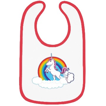 Discover Rainbow Unicorn Love Bibs