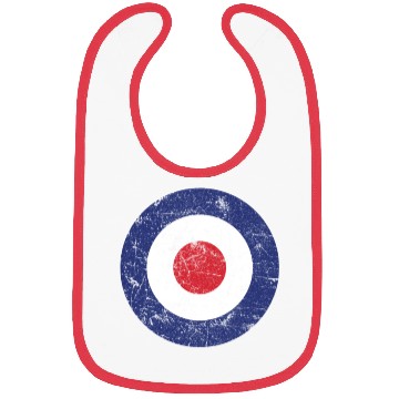 Discover Distressed Target Bullseye British RAF Roundel Bibs