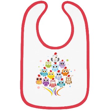 Discover Christmas - Christmas tree with Owls - Xmas - Pets Bibs