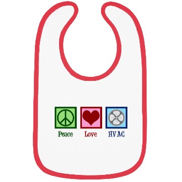 Discover Peace Love HVAC Bibs