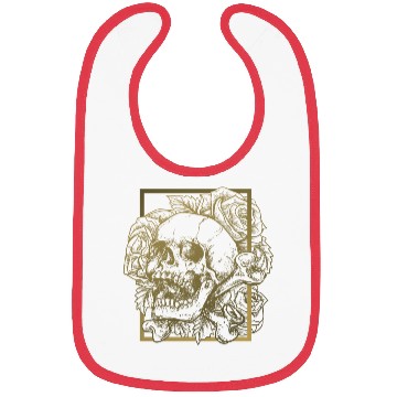 Discover skull and roses Bibs