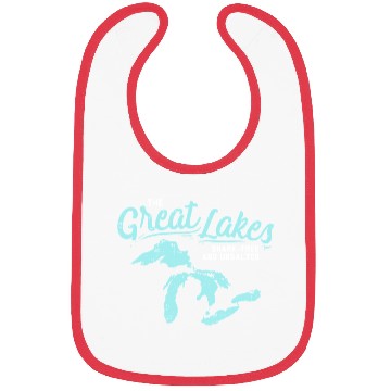Discover Lake The Great Lakes Silhouette USA Border Gift Bibs