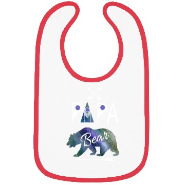 Discover Papa Bear Rustic Textured Blue Matching Family Bibs