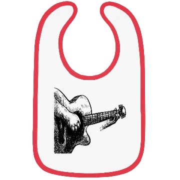 Discover Cool beautiful hand drawn guitar Bibs