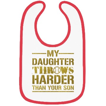 Discover Softball Dad Saying Funny Sport Daddy Bibs Gift