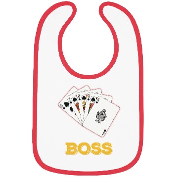 Discover Boss Jack Queen King Ace Funny Gift Bibs