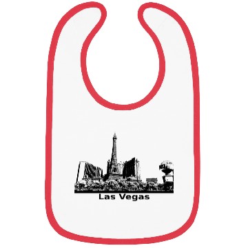 Discover Las Vegas panoramic view in black Bibs