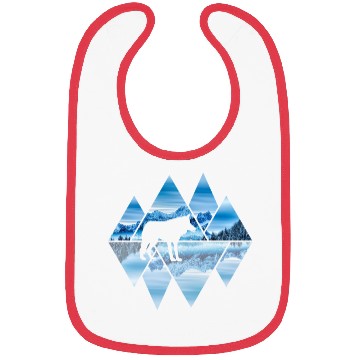 Discover wolf mountains nature lover ice Bibs