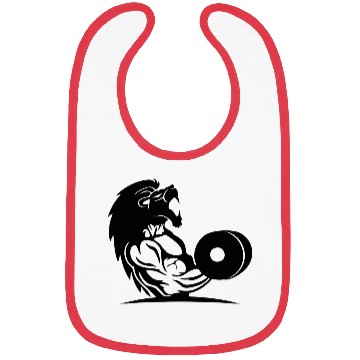 Discover muscular lion Bibs