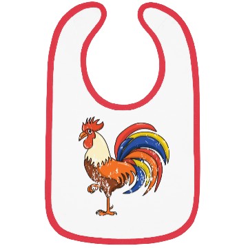 Discover Retro Vintage Grunge Style Rooster Bibs