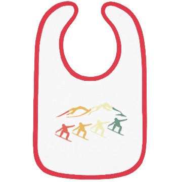 Discover Snowboard Snowboarding Snowboarder Retro Gift Bibs