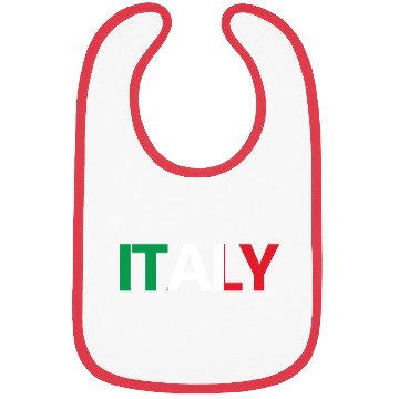 Discover ITALY with the italian flag in the background Bibs