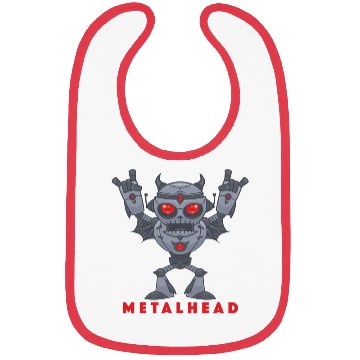 Discover Heavy Metal Robot Bibs