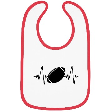 Discover Heartbeat American Football | Black Bibs