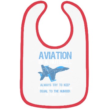 Discover Funny Pilot Aviation In A Nutshell Airplane Gift Bibs
