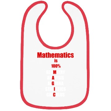 Discover Math is magic quote Bibs