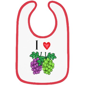 Discover I love grape Bibs