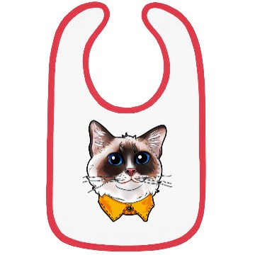 Discover Ragdoll Cat Face Cats funny cute sweet Kitty gift Bibs