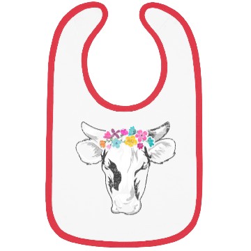 Discover Cow Land Flowers Bibs