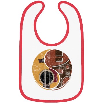 Discover Guitar Ying Yang Music Guitar Player Gift Bibs