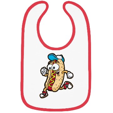 Discover Happy RUNNING HOTDOG BUN Fast Food Marathon Bibs