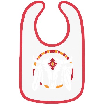 Discover Aztec Pattern Cow Skull Cowboy Indian Mexican Bibs