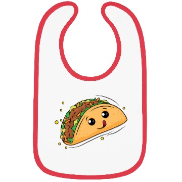 Discover Delicious Taco Cartoon Bibs