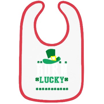 Discover Born Lucky on St Patricks Day Birthday Toddler Bibs
