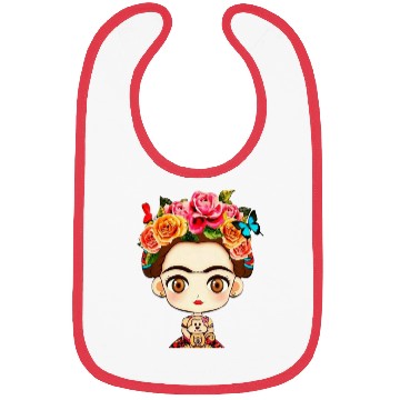 Discover FRIDA KAHLO woman Bibs