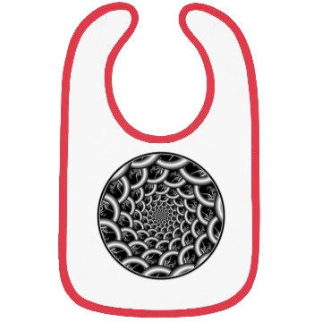 Discover Swirl of Psychedelic Black & White Rings Bibs