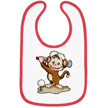 Discover Monkey Playing Golf Minigolf par stroke Bibs hole